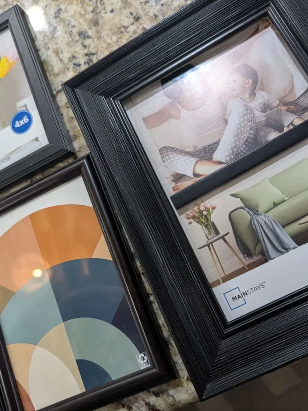 4x6 5x7 black brown wood collage home wall art decor frames set